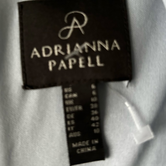 Adrianna Papell Women’s Chiffon Maxi Formal Evening Gown Dress Blue Sz 6 NWOT - Picture 8 of 9